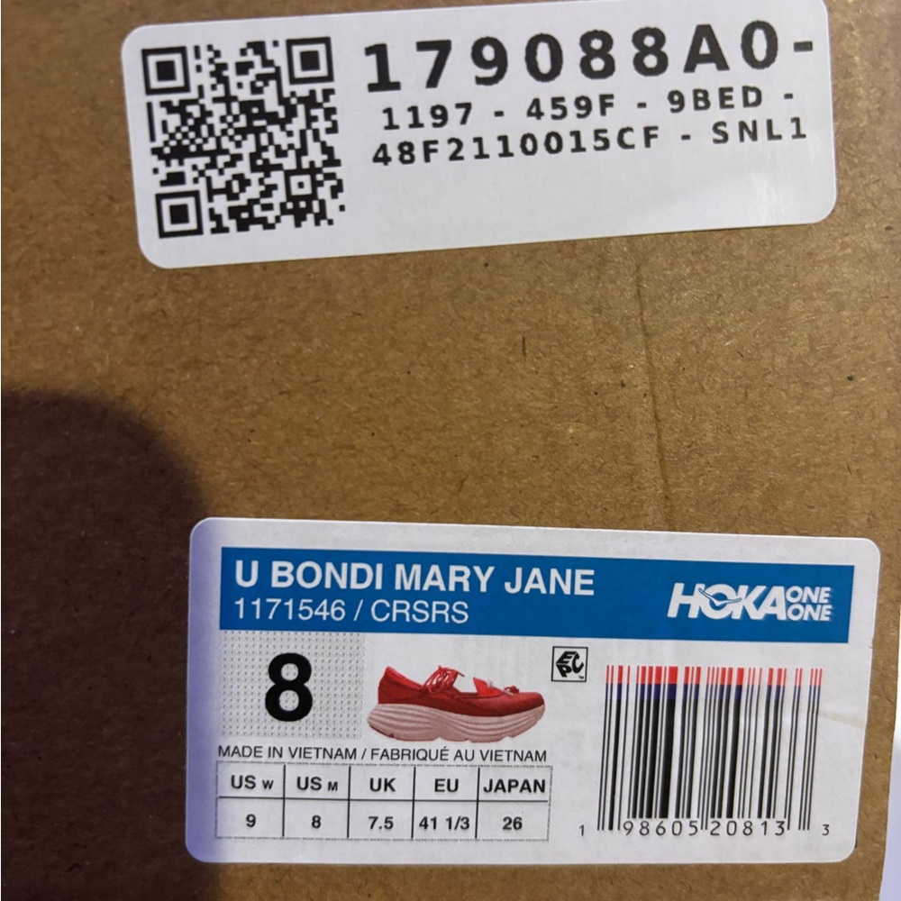 Hoka Bondi Mary JaneWomen's Red and Pink  Sneakers US Women’s Size 9 - Picture 7 of 7